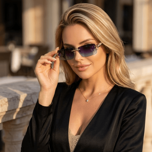 Lunettes de soleil Rectangulaires Sans Contour